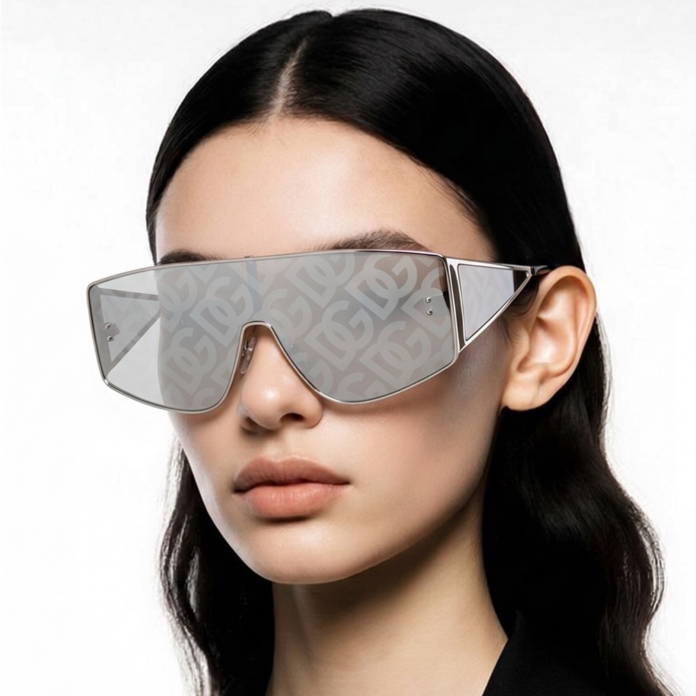 New Authentic Dolce & Gabbana DG2305 Monogram Shield Sunglasses